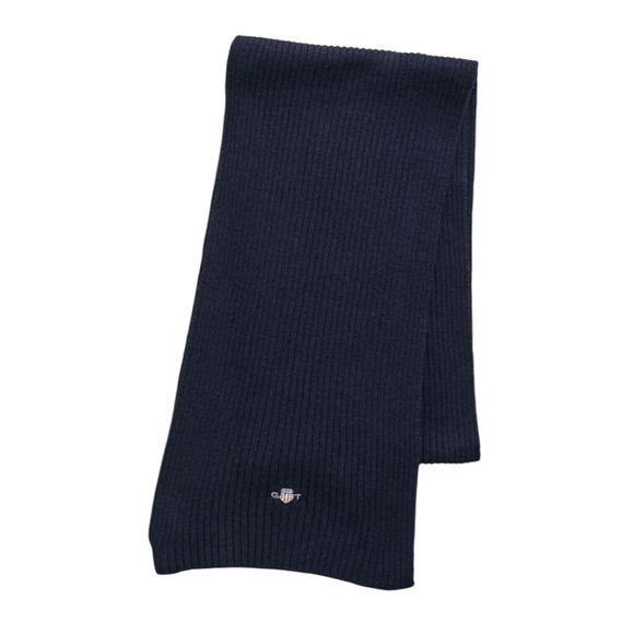 Grant Mens 100% Lambs WoolEssential Knitted Scarf Navy Blue - Picture 2 of 5